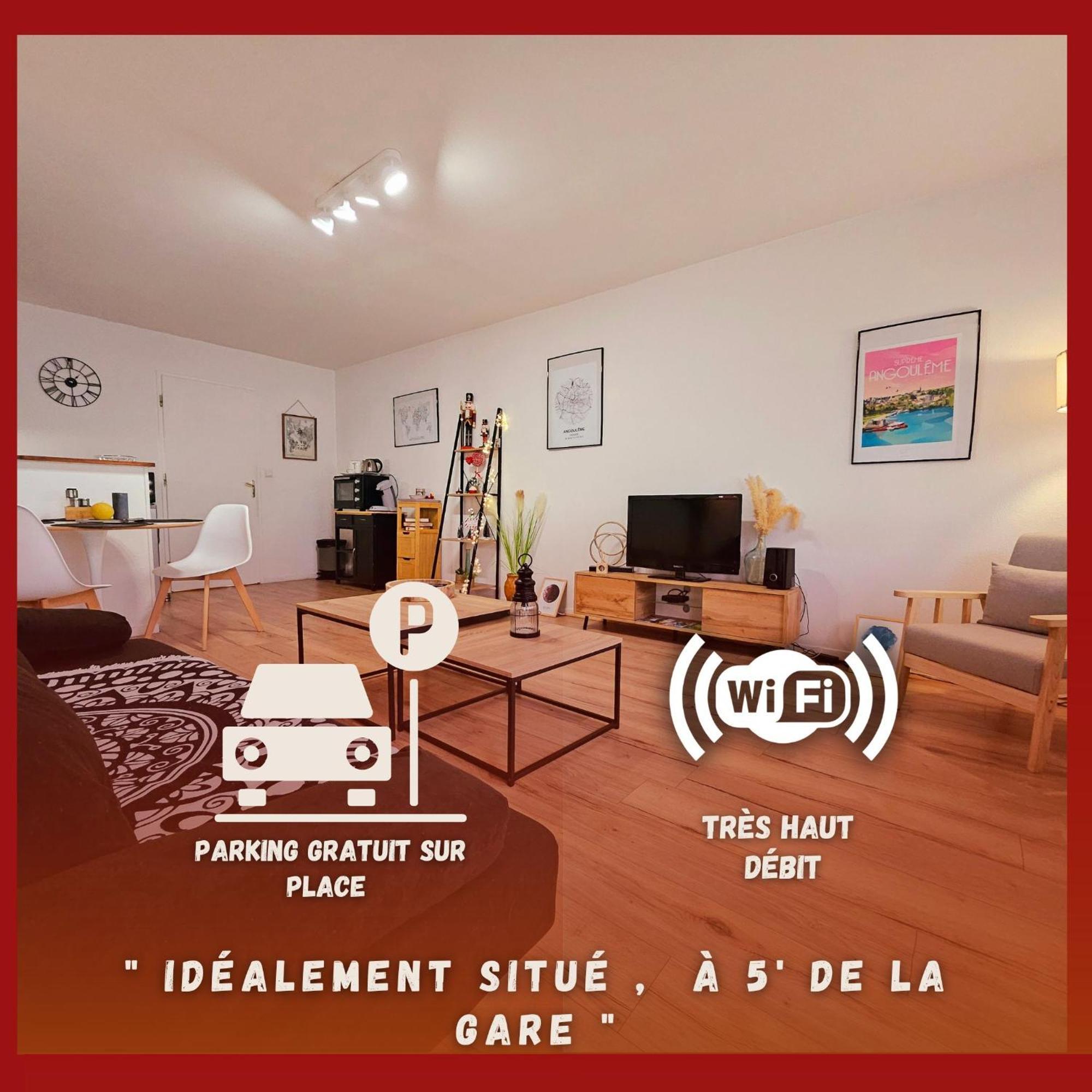 Appartement Cosy Proche Gare - Fibre Optique Et Parking Ангулем Екстер'єр фото